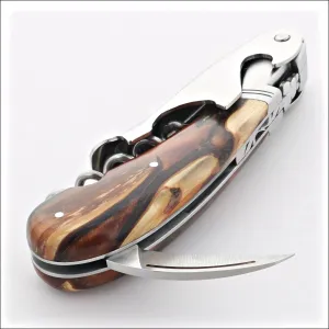 Laguiole Magnum Hybrid Juniper Burl Corkscrew - A