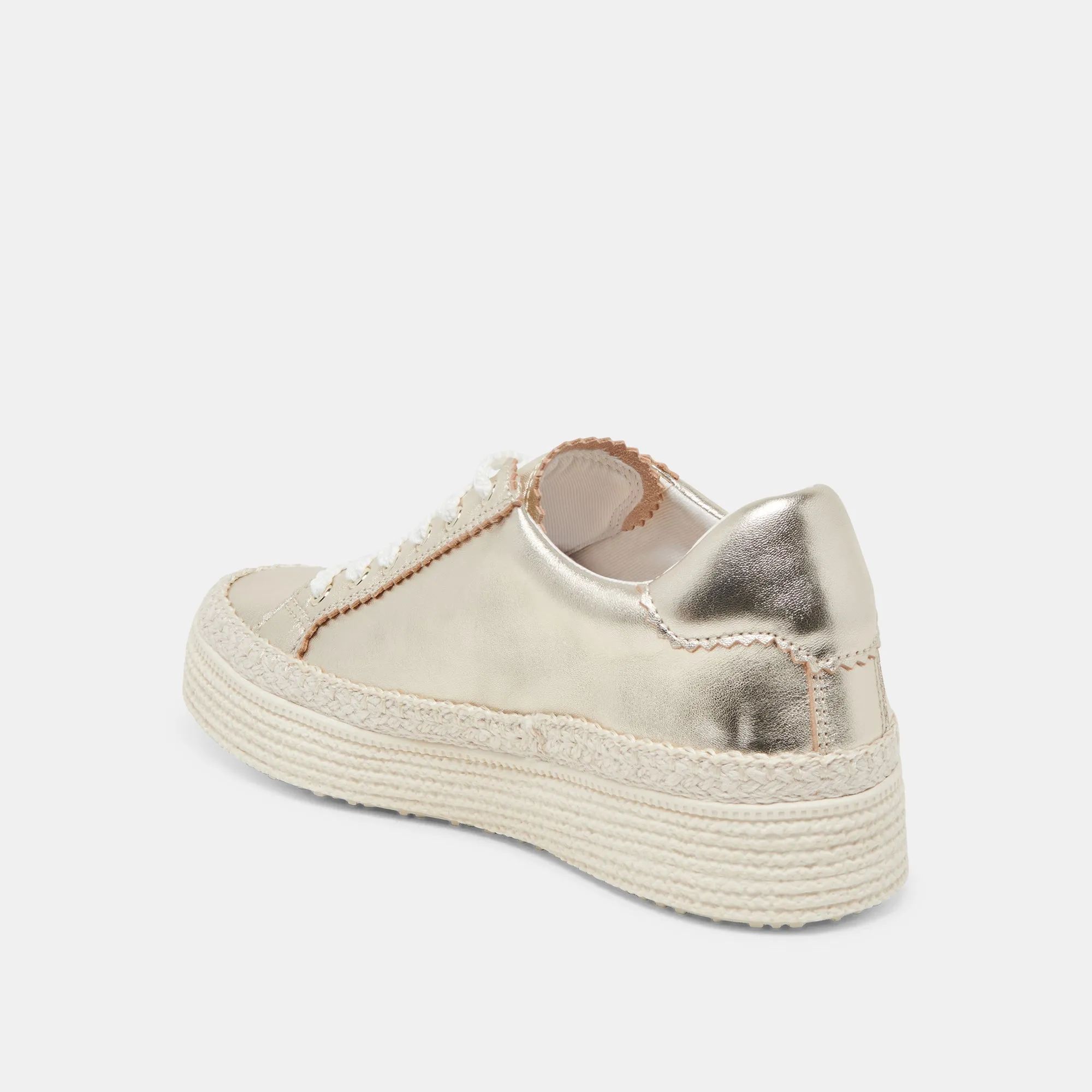 LENNIX SNEAKERS LIGHT GOLD METALLIC LEATHER