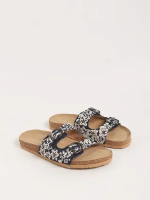 LUNA BLU Blue Cork Sandals