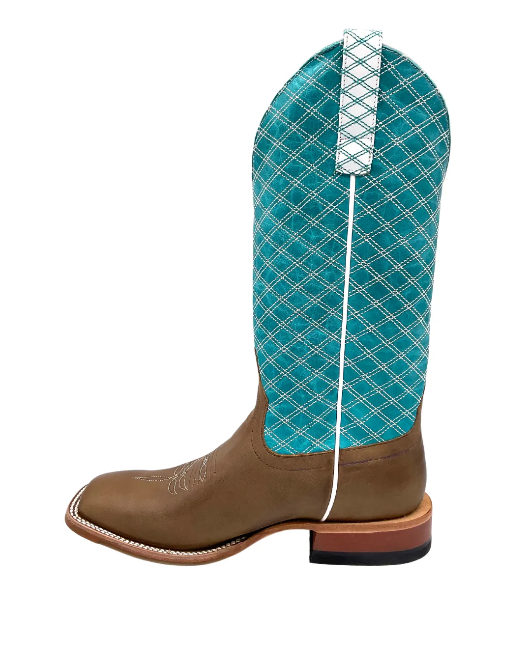 'Macie Bean' Women's 13" Tex Marks The Spot - Pecan / Turquoise