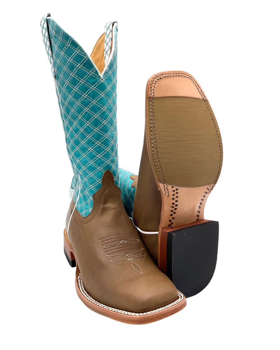 'Macie Bean' Women's 13" Tex Marks The Spot - Pecan / Turquoise