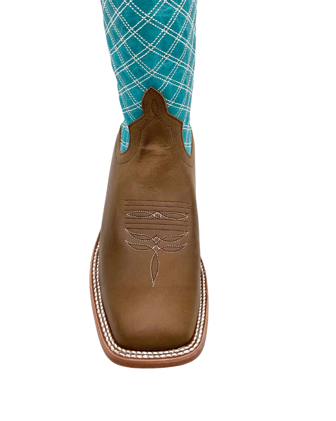 'Macie Bean' Women's 13" Tex Marks The Spot - Pecan / Turquoise