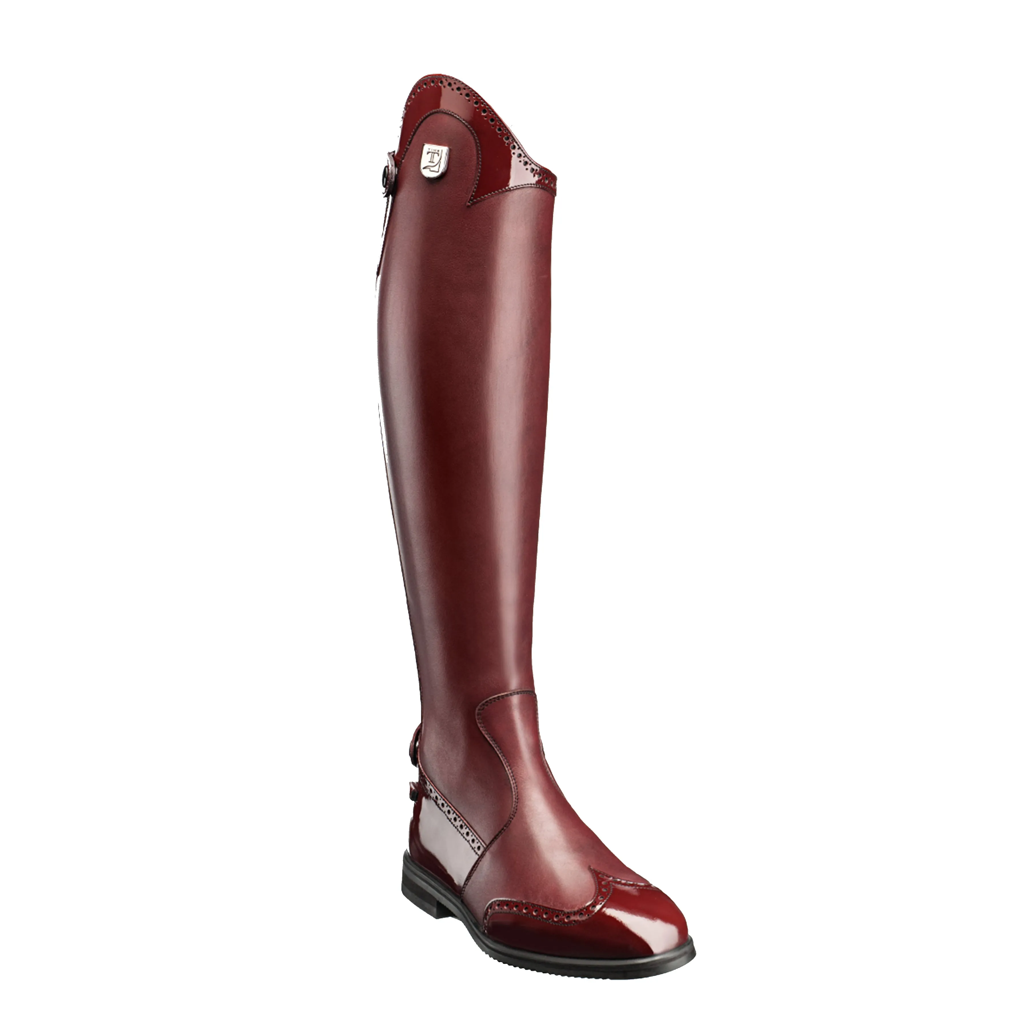 Marilyn Patent Punched Tall Boot