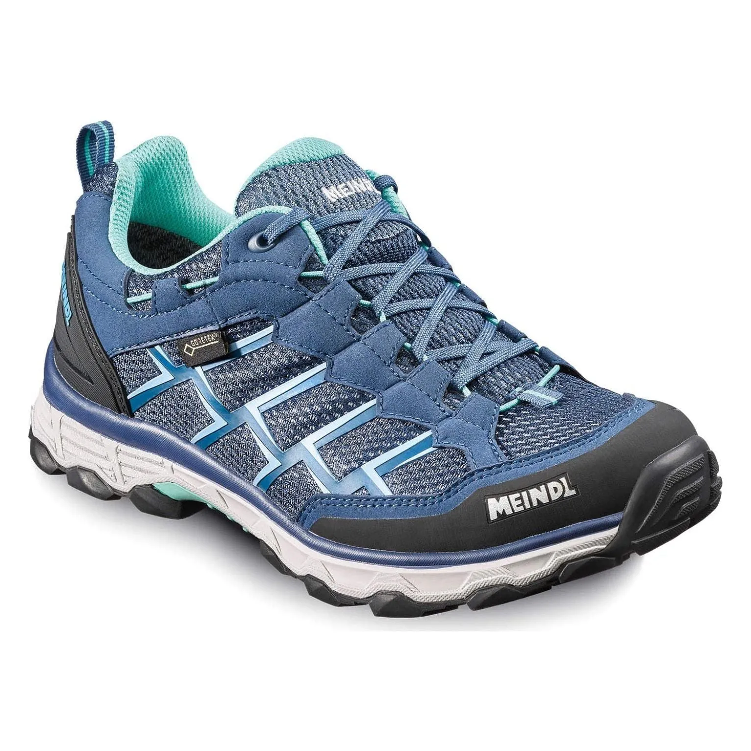 Meindl Activo Lady GTX Wide Fit Walking Shoes - Blue/Mint