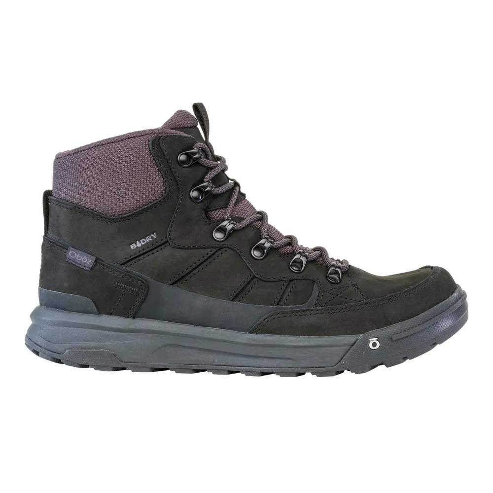 Men's Oboz Burke Mid Leather Waterproof Color: Black Sea