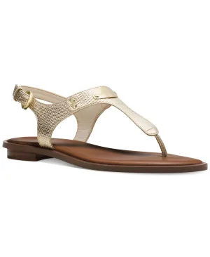 Michael Kors Women's MK Strappy Flat Sandals Gold