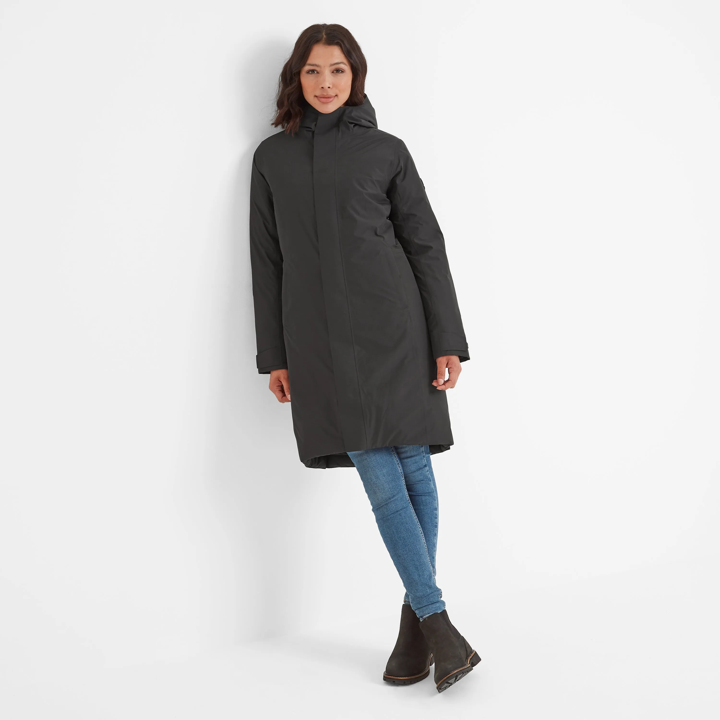 Reiner Womens Waterproof Down Parka - Washed Black