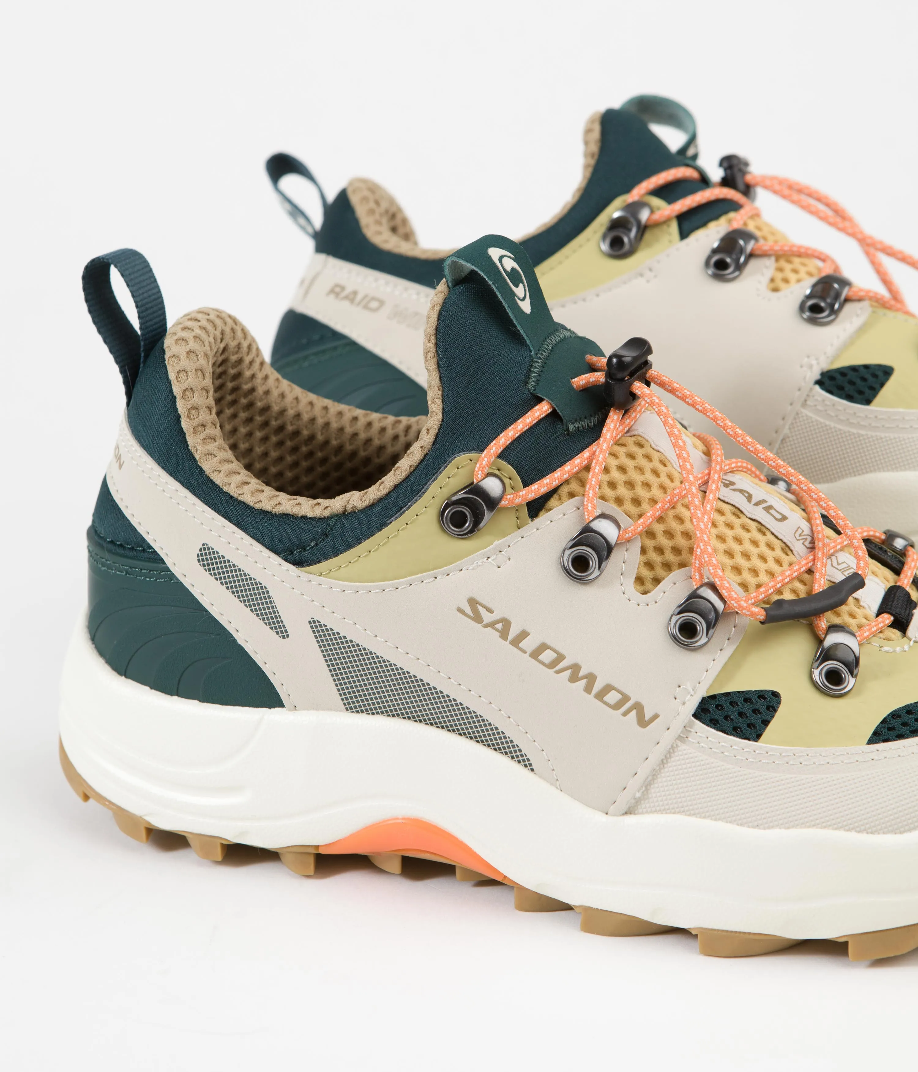 Salomon Raid Wind Shoes - Ponderosa Pine / Rainy Day / Vibrant Orange