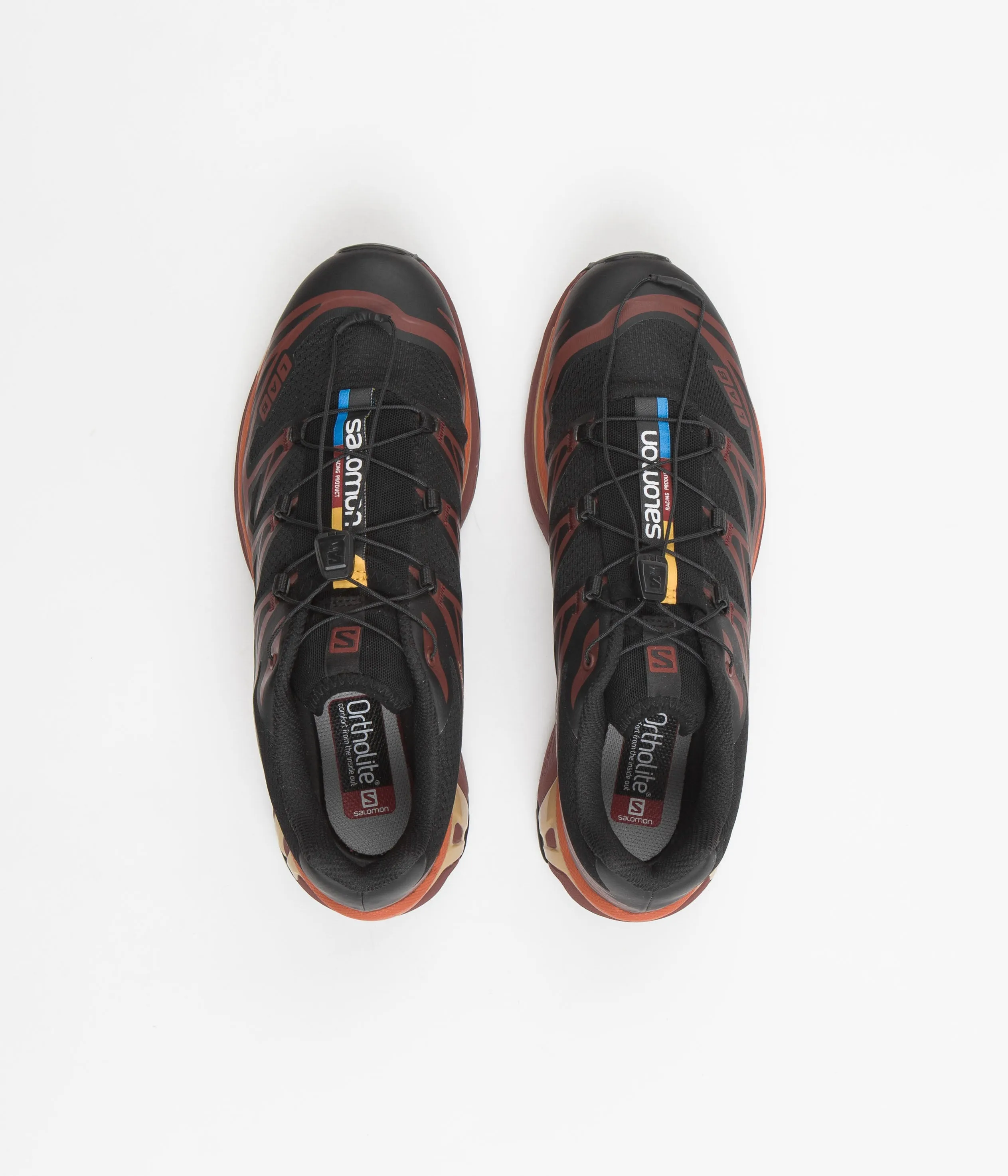 Salomon XT-6 Shoes - Black / Chocolate Plum / Vibrant Orange