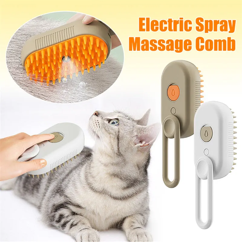 Steam Pet Brush Unique Spray, High-Quality, USB Rechargeable