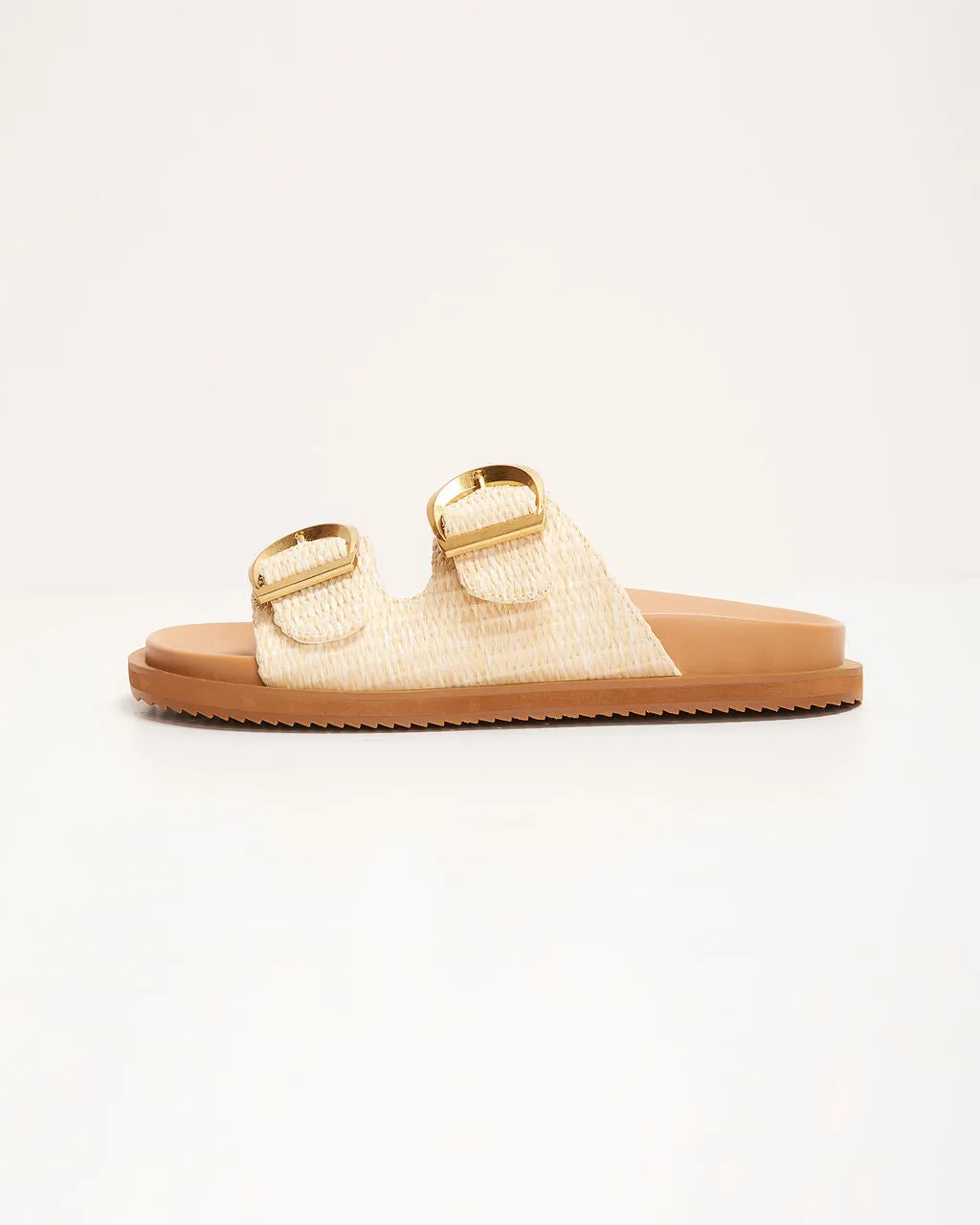 Tayo Raffia Flat Sandals