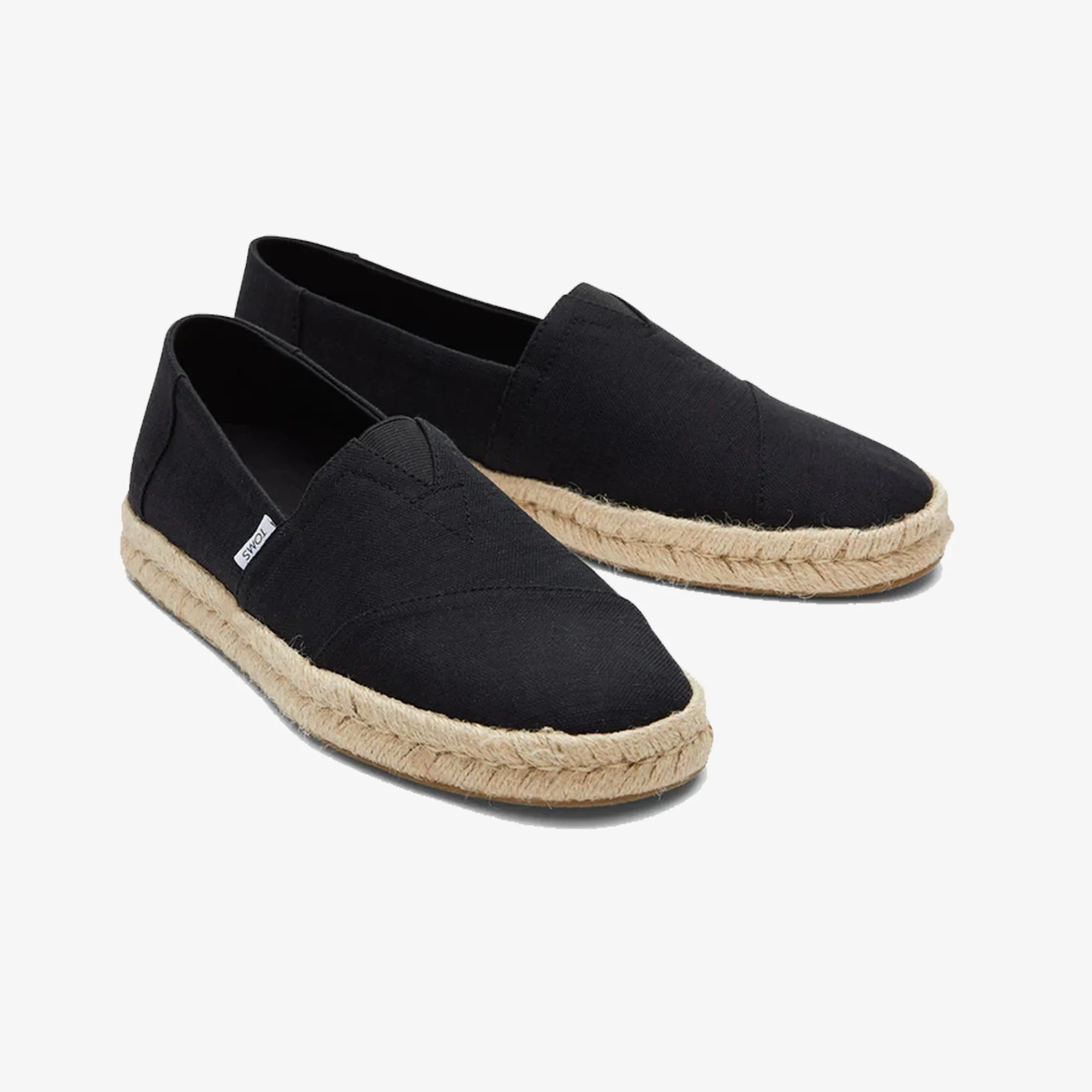 Toms | JUTE WRAP ESPADRILLES  { BLACK