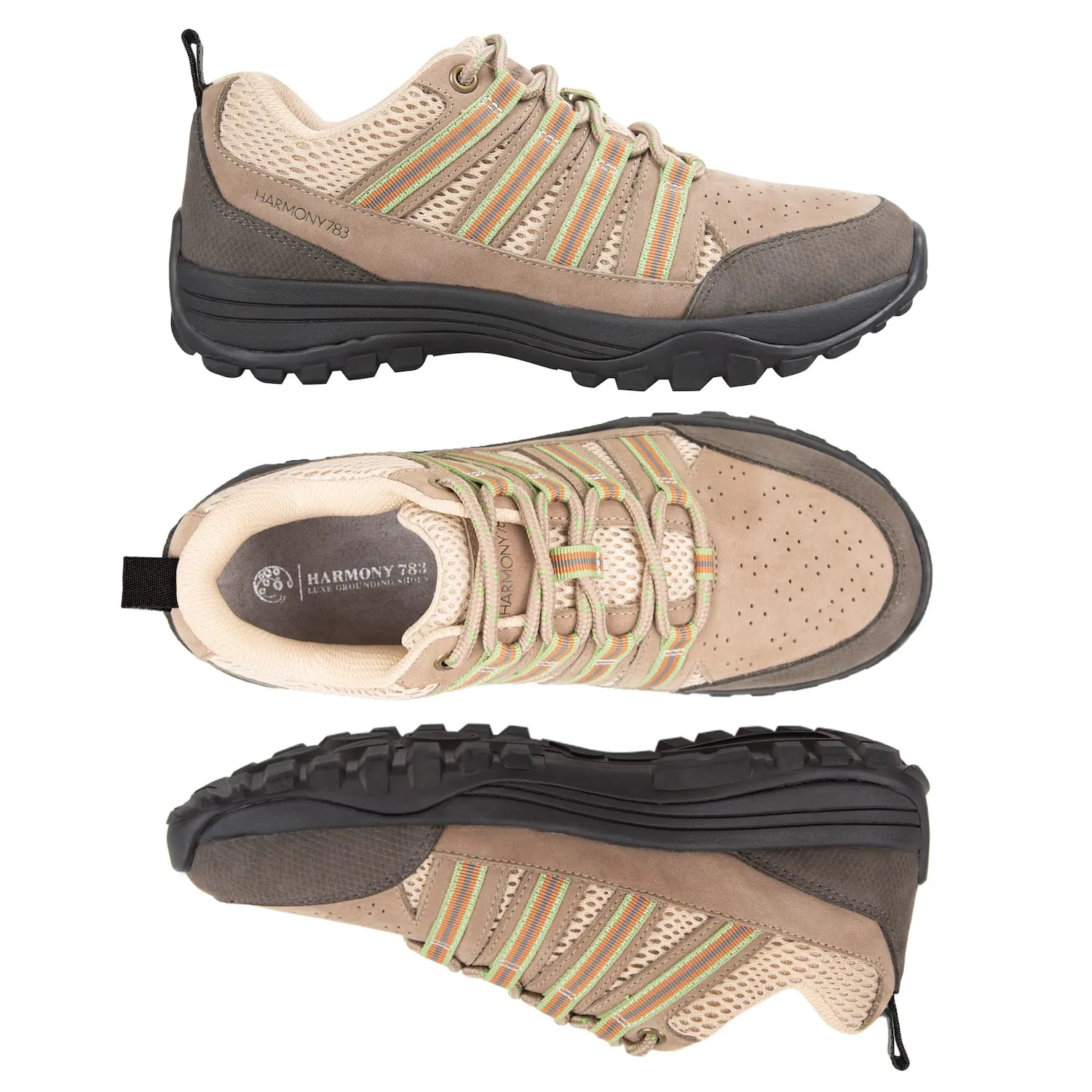 Trail Shoe • Dakota Khaki Nubuck & Crème Mesh