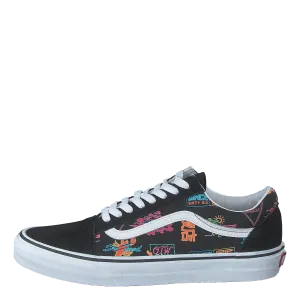 Ua Old Skool (vans Market) Black/neon