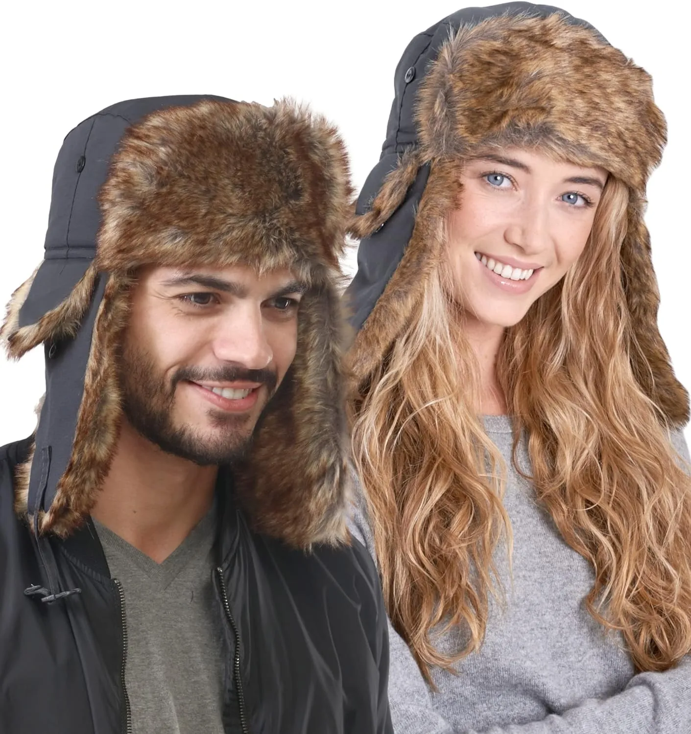 Ushanka hat -  Headwear - Winter Trapper Hat - Russian Ushanka Trooper Aviator Hats for Men & Women - Snow Eskimo Hat with Ear Flaps