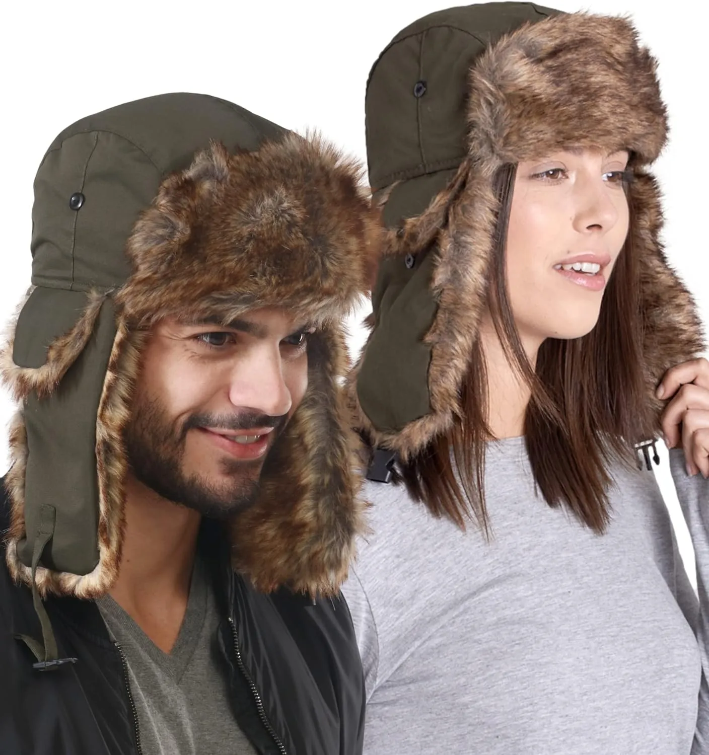 Ushanka hat -  Headwear - Winter Trapper Hat - Russian Ushanka Trooper Aviator Hats for Men & Women - Snow Eskimo Hat with Ear Flaps