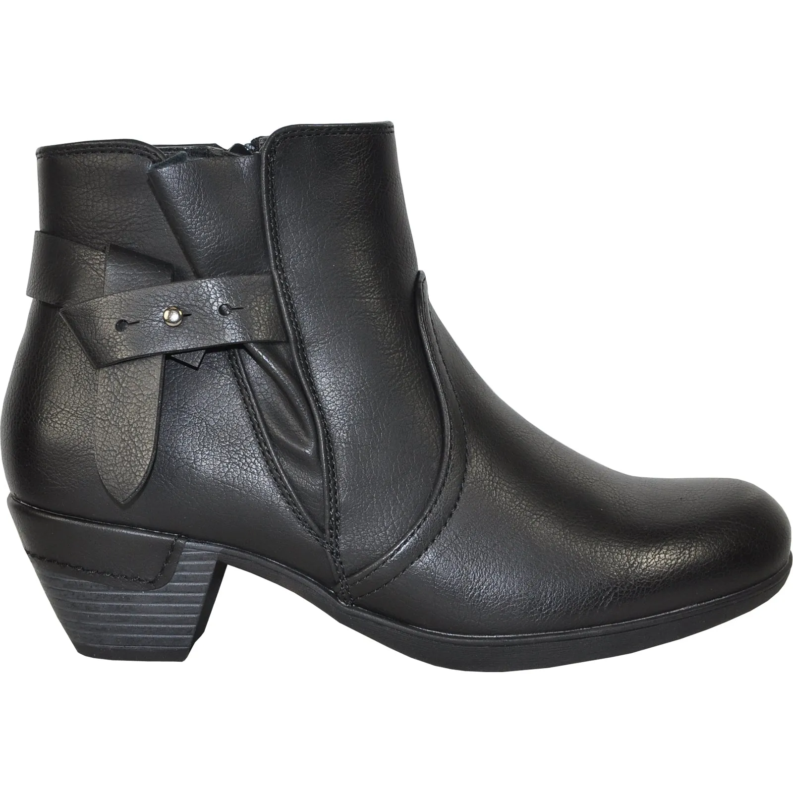 VANGELO Women Boot HF8404 Ankle Dress Boot Black