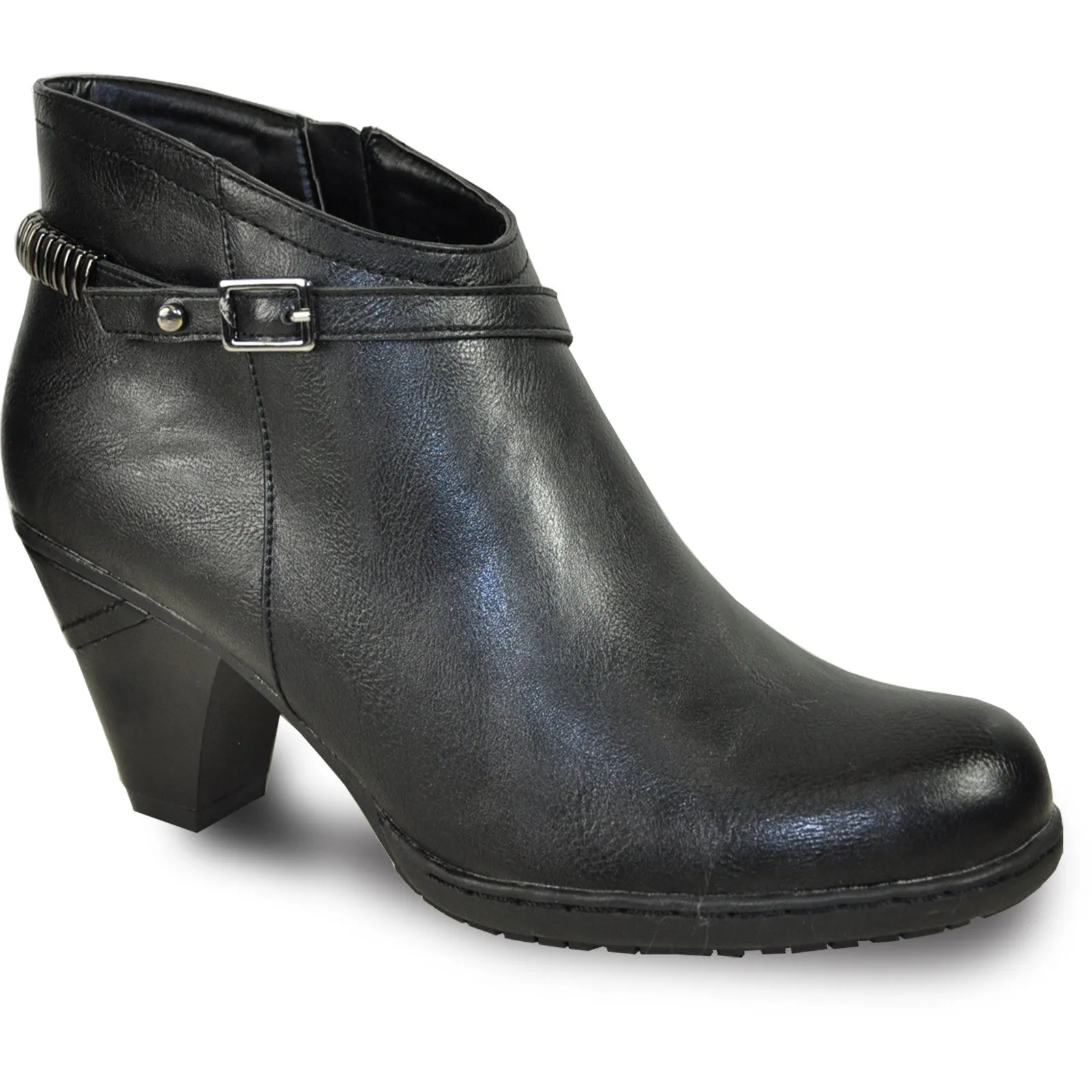 VANGELO Women Boot SD6402 Ankle Dress Boot Black