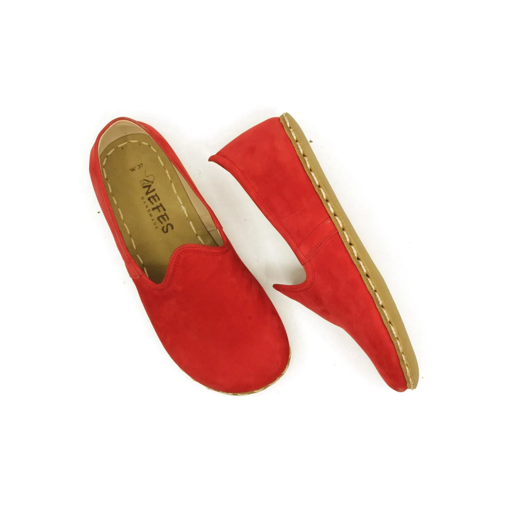 Women's Barefoot Grounding Shoes - Nubuck Red