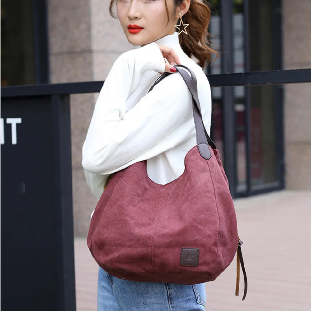 Women's Canvas Handbags Vintage High Quality