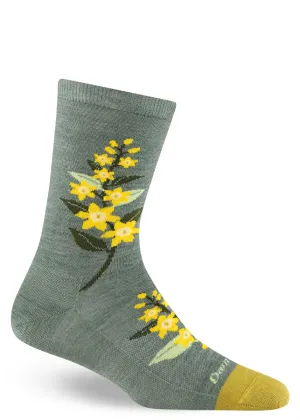 Women's Seafoam Blossom Wool Socks