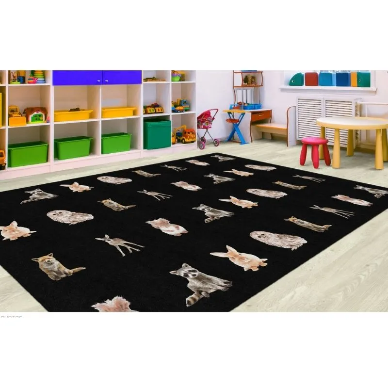 Woodland Animals Classroom Rug