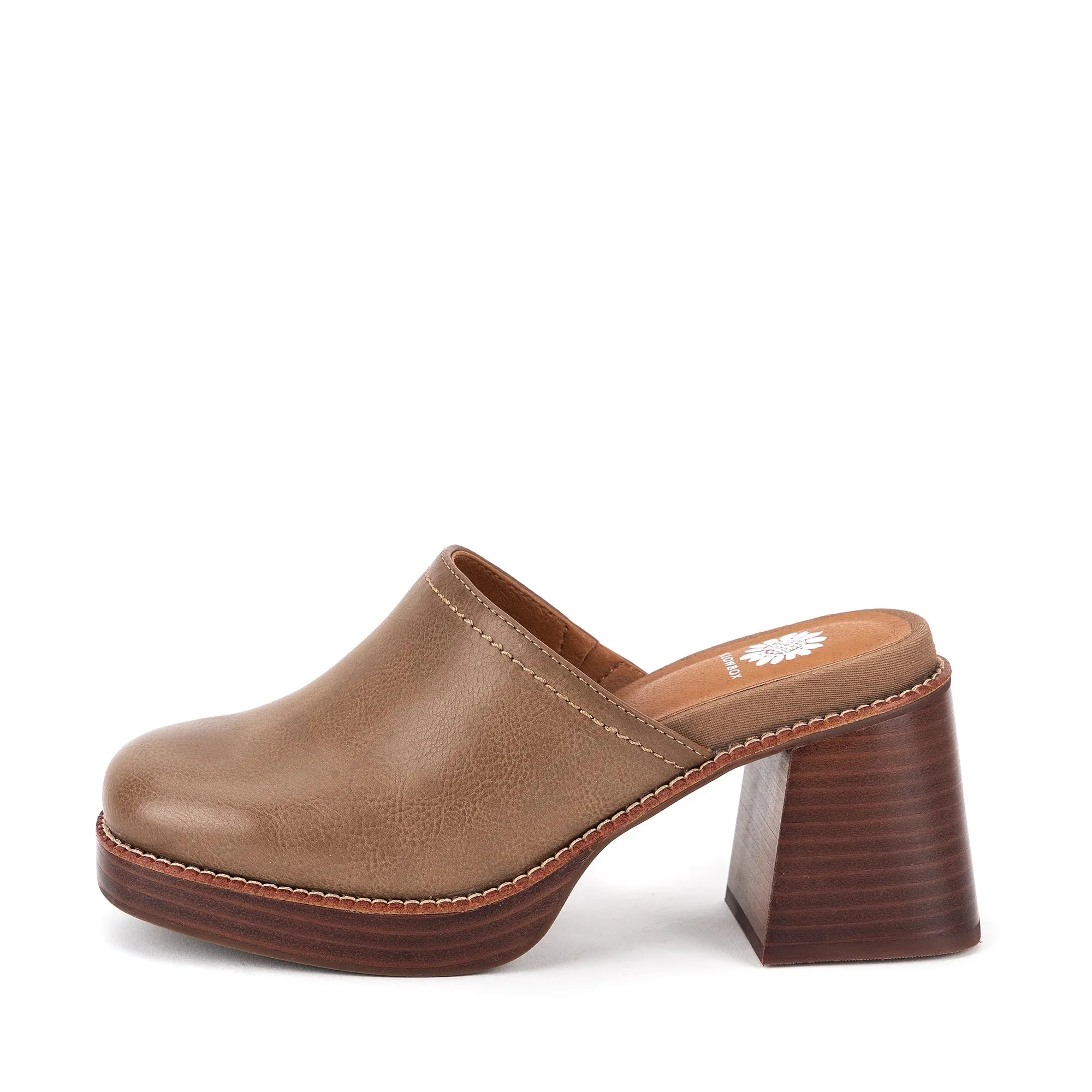 Yellow Box | Ivaria Platform Clog in Taupe