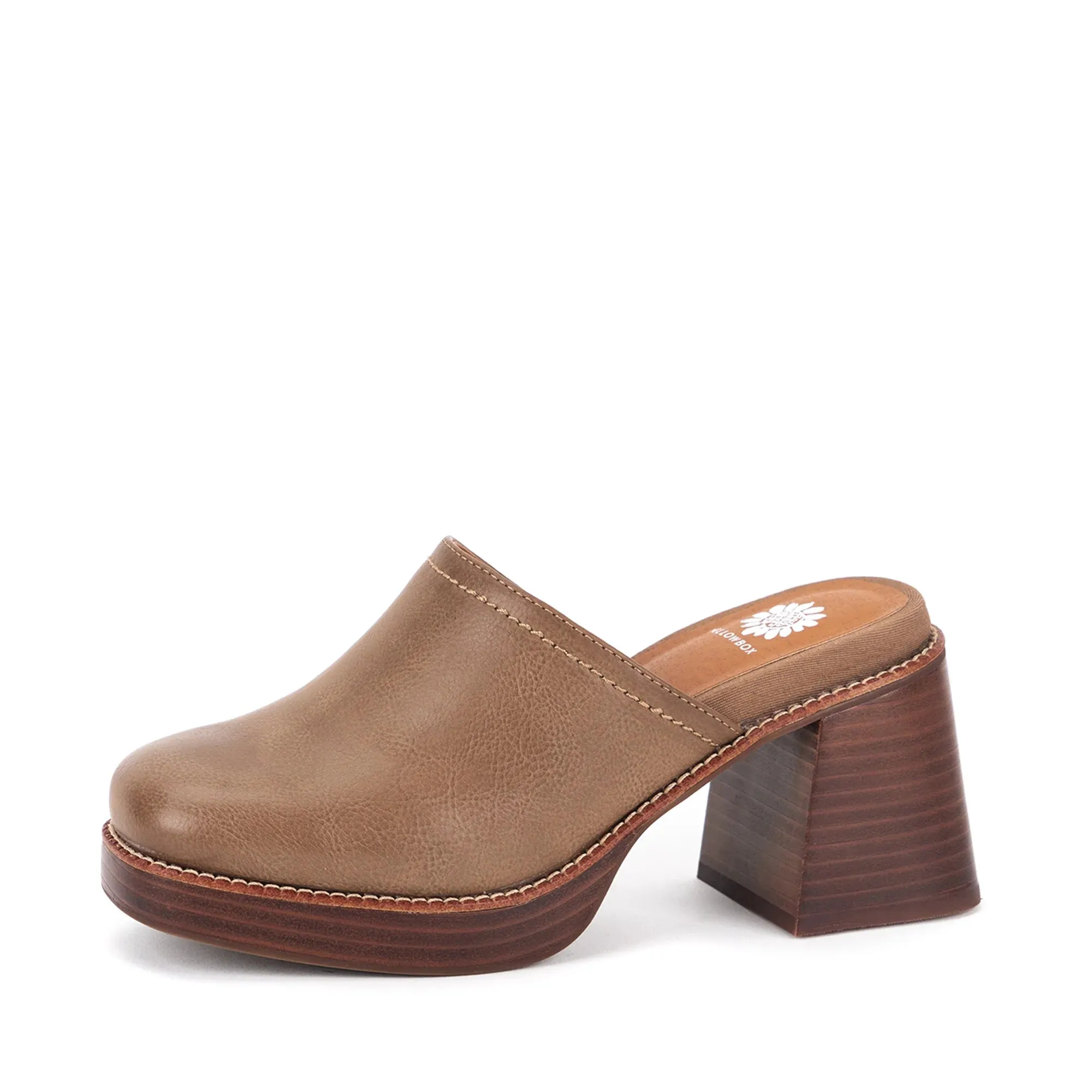 Yellow Box | Ivaria Platform Clog in Taupe